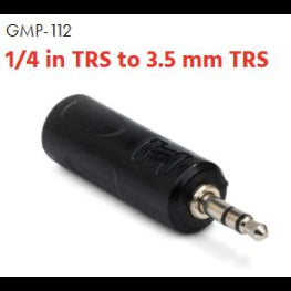 Hosa 1/4 in TRS to 3.5 mm TRS Stereo Adapter GMP-112