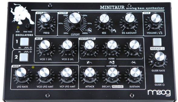 Moog Minitaur front panel view