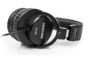 Tascam TH-4S headphones on a white background