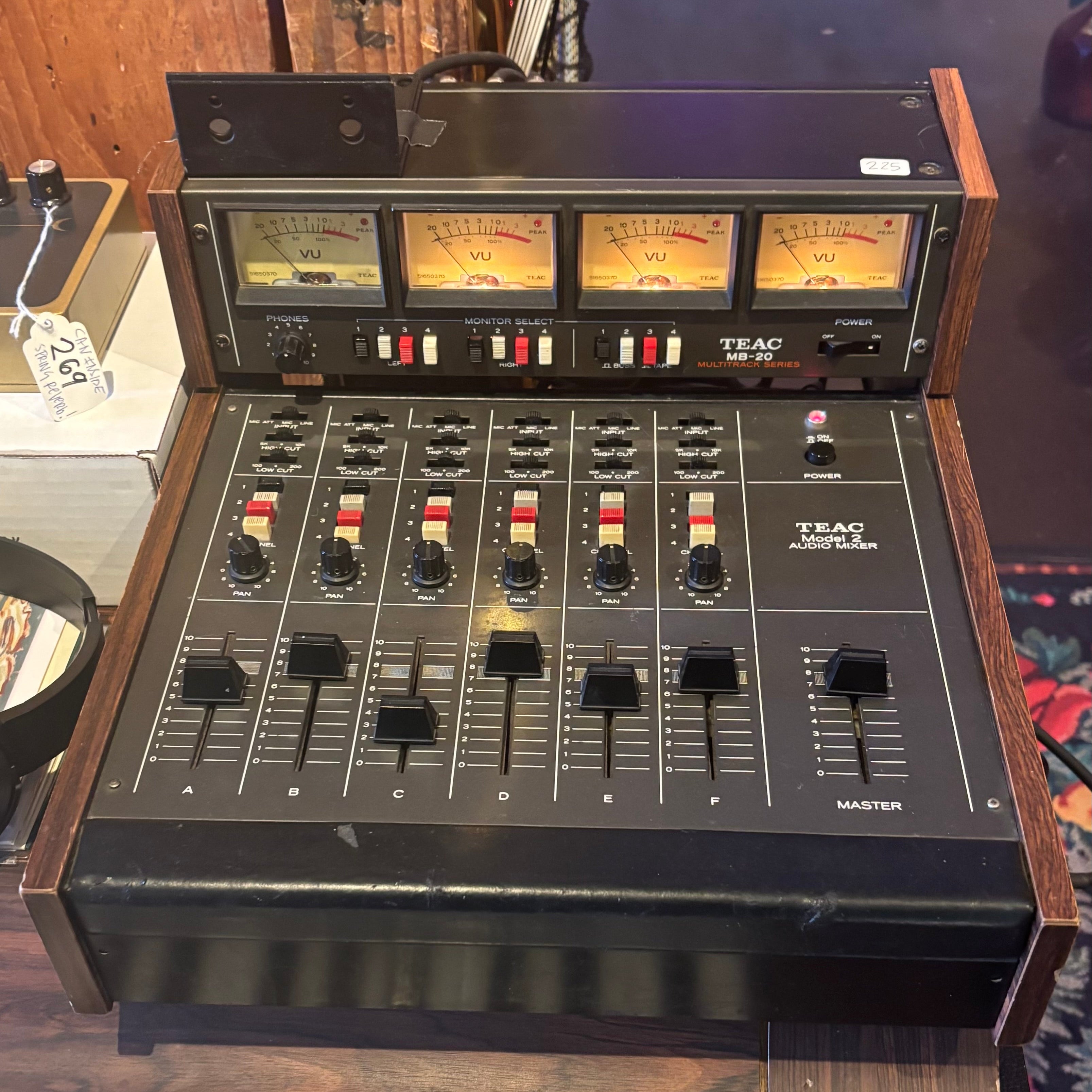 TEAC Model 2 4 channel Mixer and MB-20 Meter bridge USED